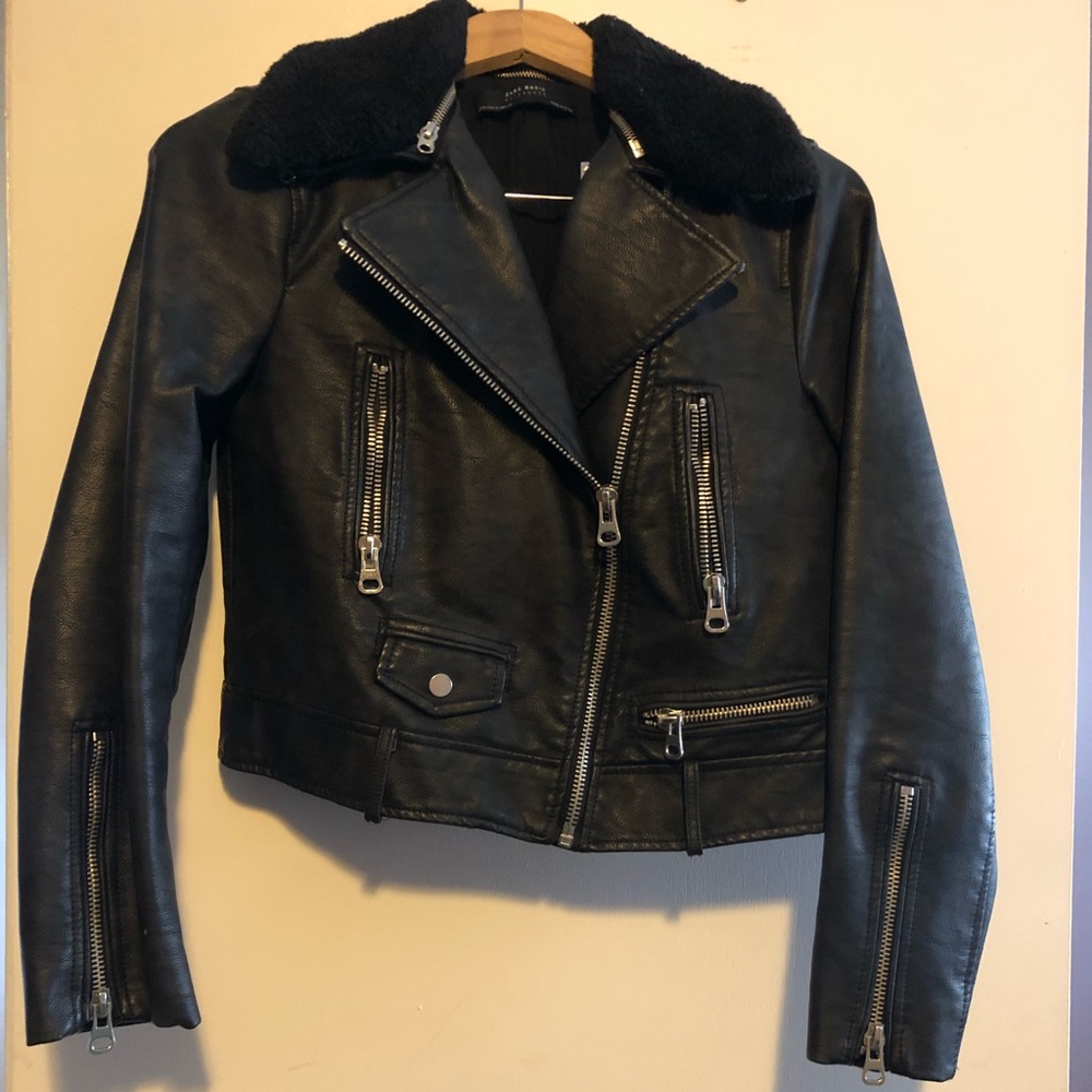 ZARA Basic Faux Leather Moto Jacket